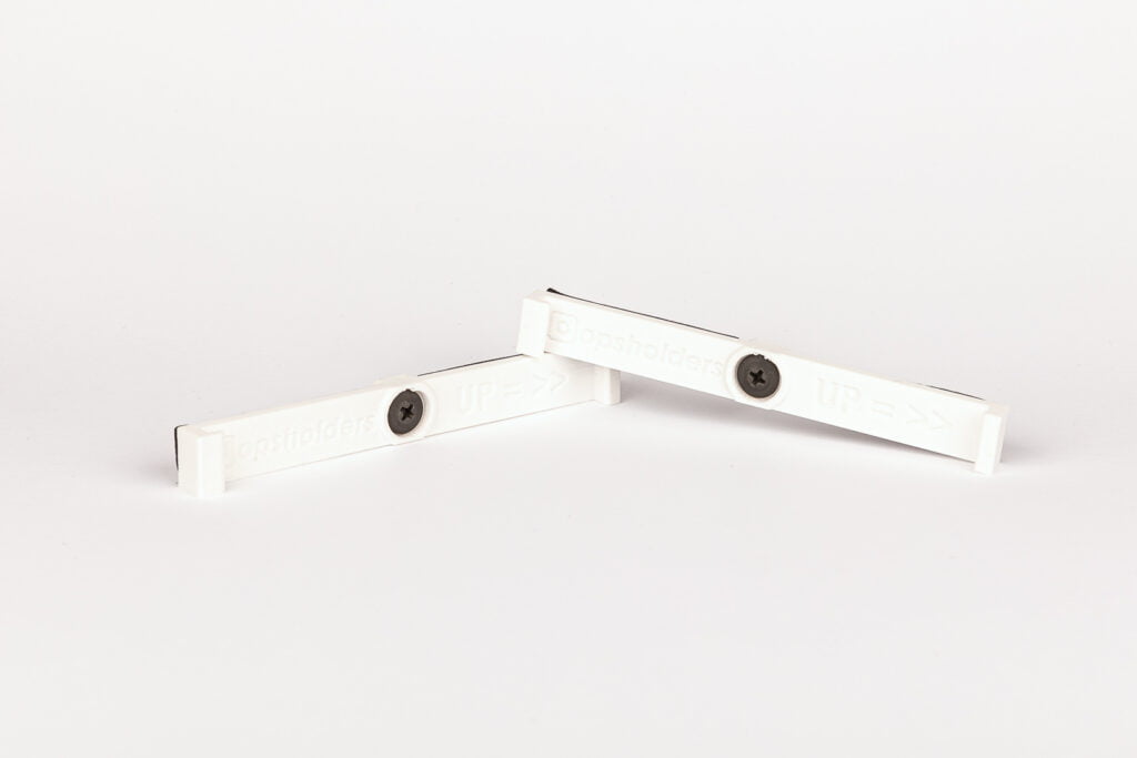 WhiteHoldersMIddle - OPSHOLDERS Opsholders number plate holder with mounting point in the middle