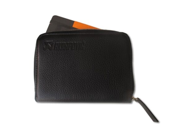 Akrapovič Leather Zip Notebook black