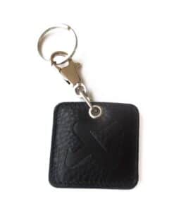 Akrapovič Square Leather Keychain - red or black