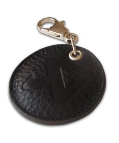Akrapovič Round Leather Keychain - red or black