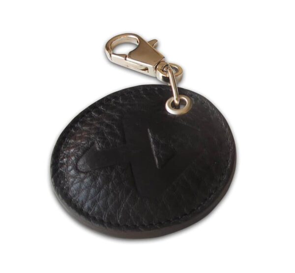 Akrapovič Round Leather Keychain - red or black