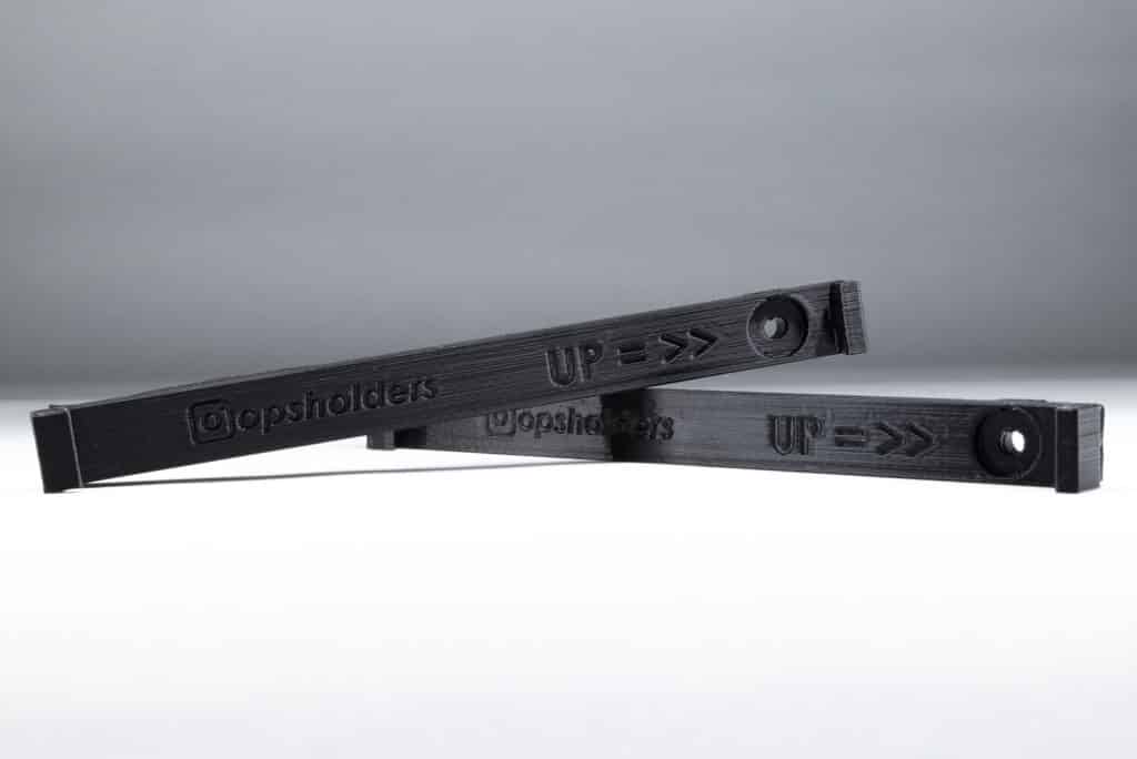 Black USA number plate holders with mounting point in the top - OPSHOLDERS