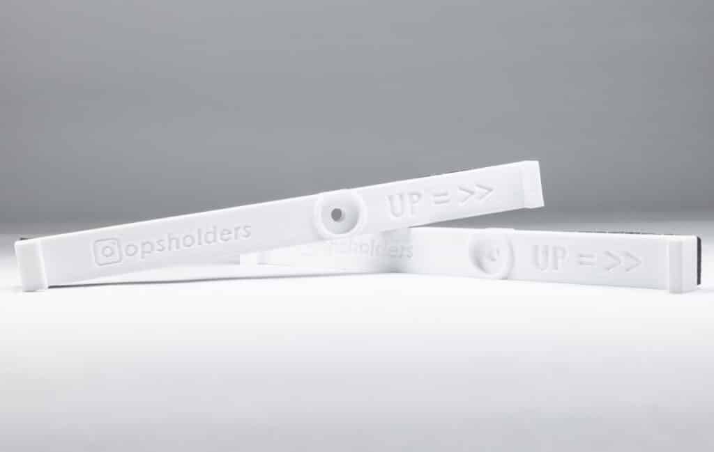 White USA number plate holders with mounting point in the middle - OPSHOLDERS