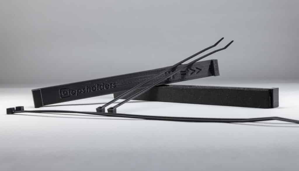Black Zip tie number plate holders front set - OPSHOLDERS