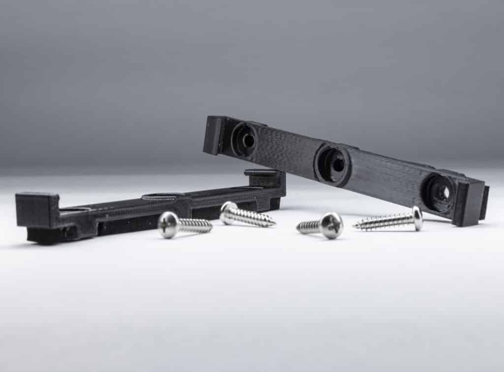 Black universal number plate holders with screws - OPSHOLDERS