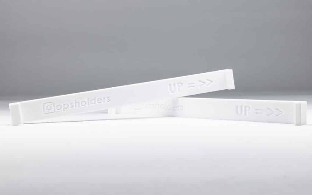 USA White Zip tie number plate holders front - OPSHOLDERS