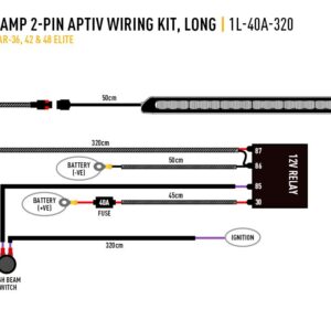 Lazer Single-Lamp Harness Kit (High Power - Linear Elite, 12V)