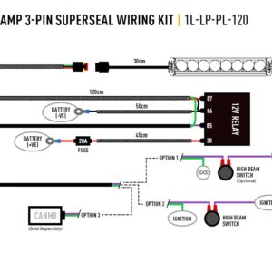 Lazer Single Lamp Harness Kit (Position Light, 12V)