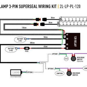 Lazer Two-Lamp Harness Kit - with Splice (Position Light, 12V)