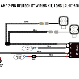 Lazer Two-Lamp Harness - with Switch (Utility Series, 12V)