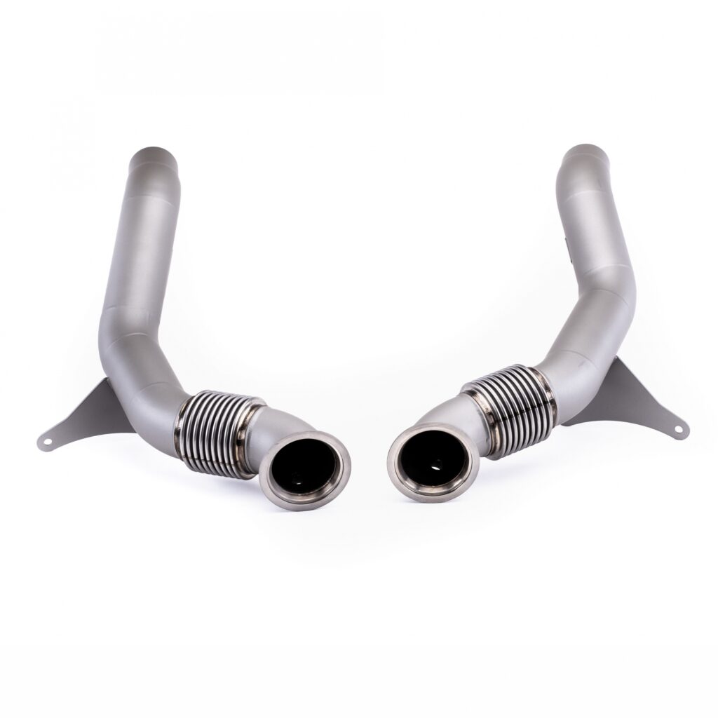 Keller Ferrari 488 GTB/PISTA Titanium Cerakote Downpipes