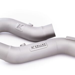 Keller Ferrari 488 GTB/PISTA Titanium Cerakote Downpipes