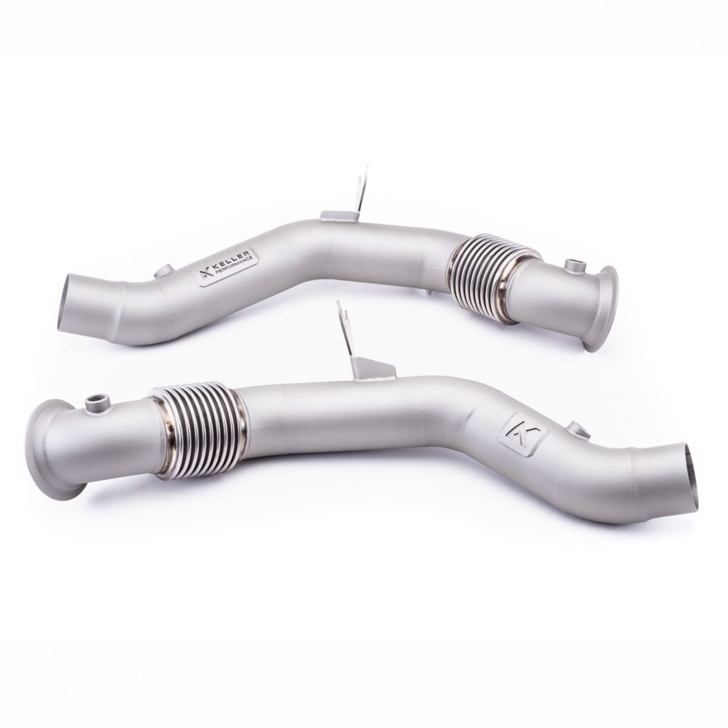 Keller Ferrari 488 GTB/PISTA Titanium Cerakote Downpipes
