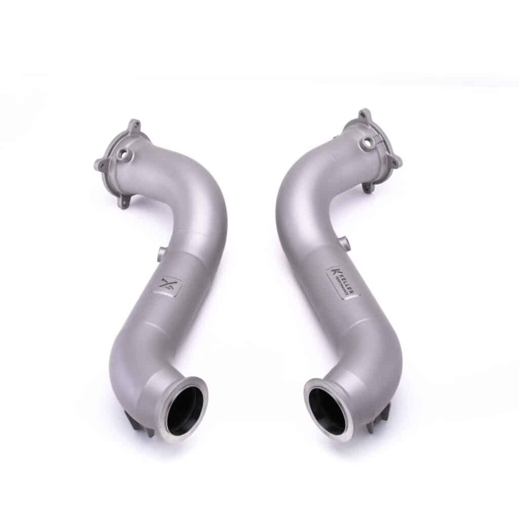 Keller Mclaren 720S Titanium Cerakote Downpipes