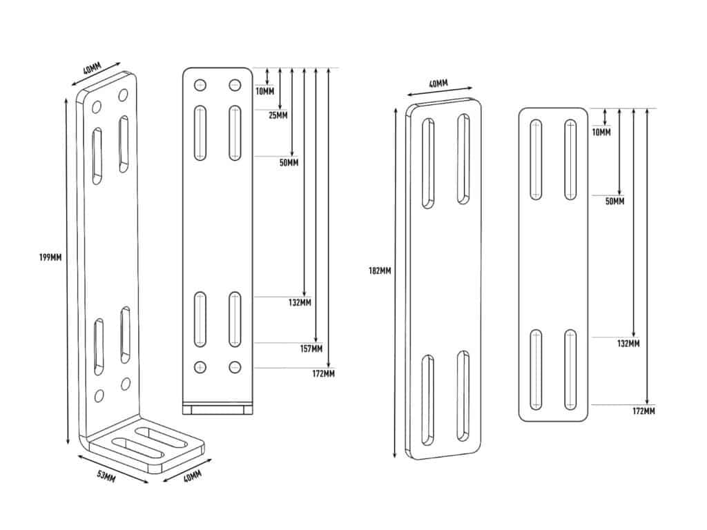 Lazer Universal Bumper Beam Mounting Kit
