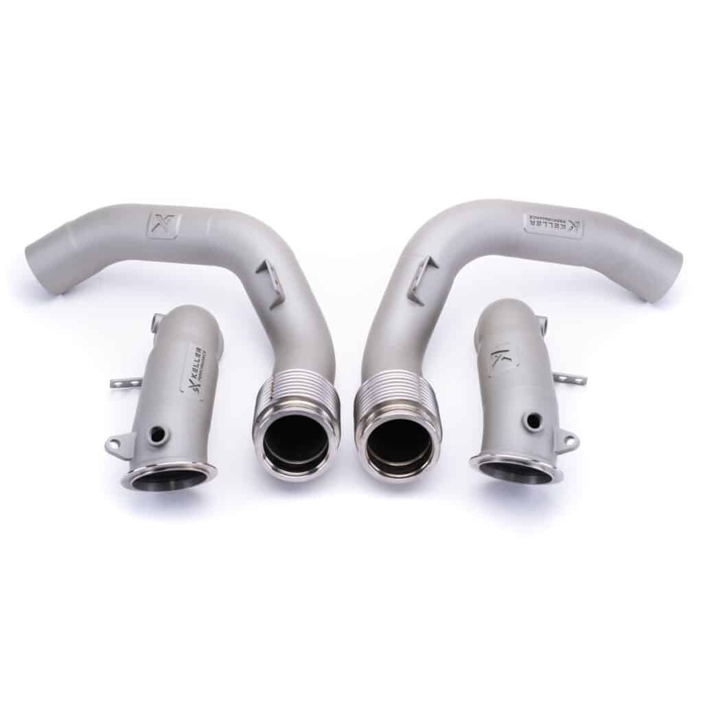 Keller BMW M8 F91/F92/F93 Titanium Cerakote Downpipes/Midpipes Set
