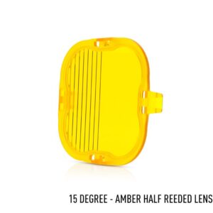 Lazer Amber Half-Reeded Lens - 15 Degrees (RP Series/Utility-80 HD)
