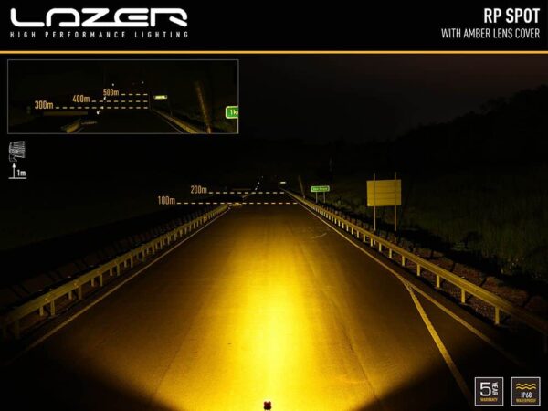 Lazer Amber Reeded Lens - 15 Degrees (RP Series/Utility-80 HD)