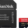 SanDisk 128GB Extreme PRO microSD Card with Adapter SDSQXCD-128G-GN6MA