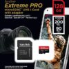 SanDisk 128GB Extreme PRO microSD Card with Adapter SDSQXCD-128G-GN6MA