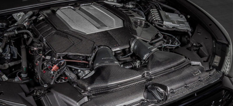 Eventuri Audi C8 RS6 RS7 Black Carbon Engine Cover Matte EVE-C8RS6-CFM-ENG