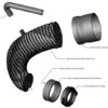 Eventuri USA ONLY : Audi RS3 8Y LHD Carbon turbo inlet with NO FLANGE EVE-TRB8Y-LHD-NIL