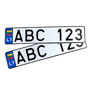 Named number plates