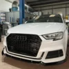 AUDI A3 S-LINE & S3 8V FACELIFT 2017-2020 GLOSS BLACK SPLITTER