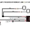 Lazer Two-Lamp 2-Pin Deutsch DT Wiring Kit, Long (12V) 2L-UT-650