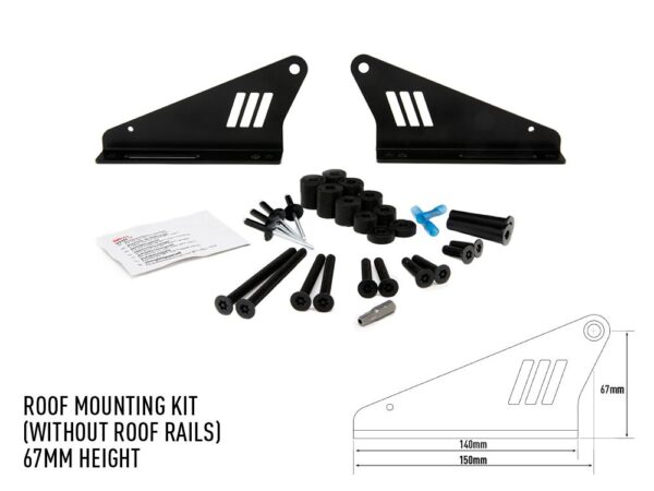 Lazer Forward Roof Mounting Kit - 65mm Height 3001-B-65-K