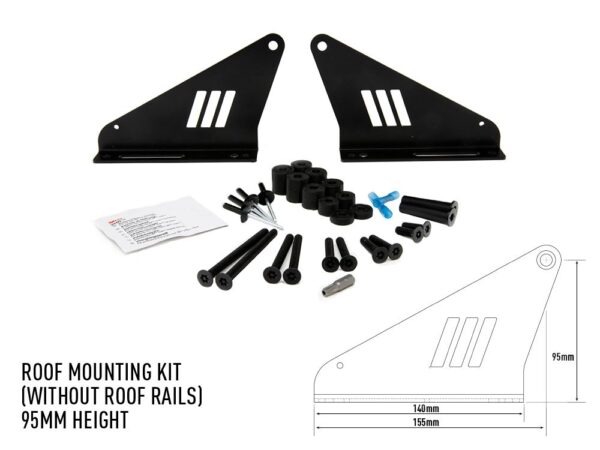 Lazer Forward Roof Mounting Kit - 65mm Height 3001-B-65-K