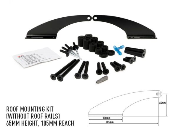 Lazer Forward Roof Mounting Kit - 65mm Height 3001-B-65-K