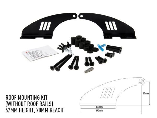 Lazer Forward Roof Mounting Kit - 65mm Height 3001-B-65-K