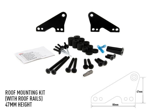 Lazer Forward Roof Mounting Kit - 65mm Height 3001-B-65-K