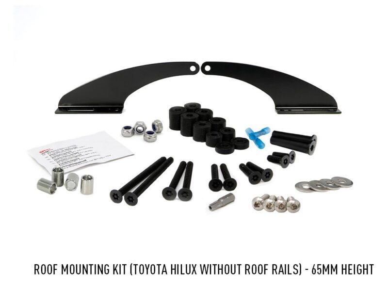 Lazer Forward Roof Mounting Kit - Toyota Hilux - 65mm Height (for Linear 42 or Triple-R 24) 3001-HILUX-65-K - OPSHOLDERS Lazer Forward Roof Mounting Kit - Toyota Hilux - 65mm Height (for Linear 42 or Triple-R 24) 3001-HILUX-65-K