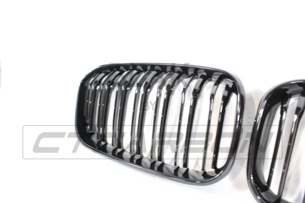 BMW F20 1 SERIES LCI DOUBLE SLAT BLACK GRILLES - BLAK BY CT CARBON