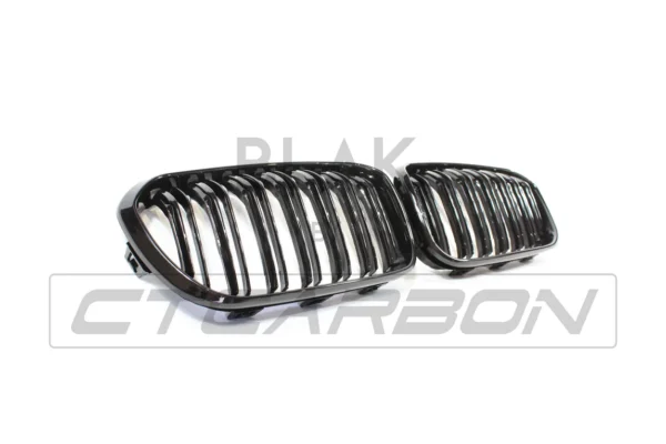 BMW F20 1 SERIES LCI DOUBLE SLAT BLACK GRILLES - BLAK BY CT CARBON