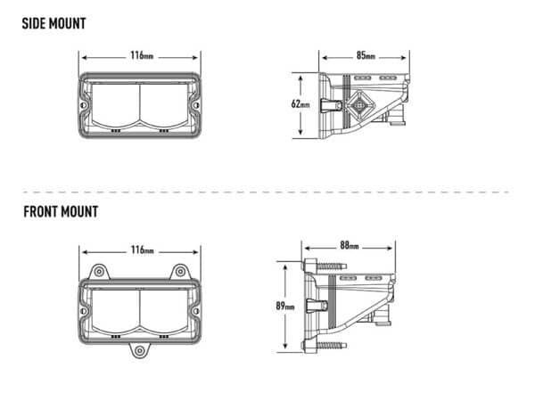 Lazer Carbon-2 Spot (Gen3) - Side Mount 00C2-SPOT-G3-SFIX