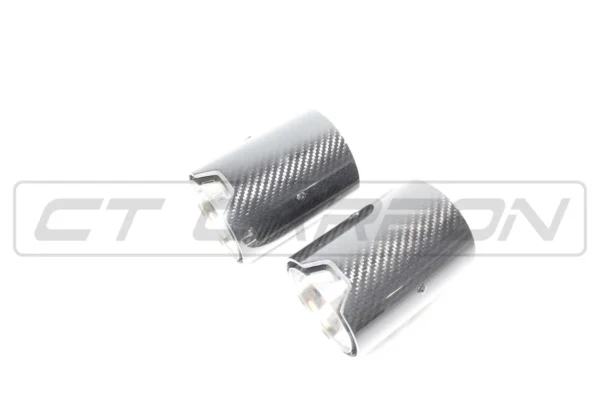 BMW CARBON EXHAUST TIPS 135i/140i/235i/240i/335i/340i/435i/440i - CHROME (SET OF 2)