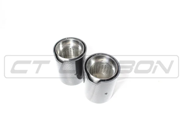 BMW CARBON EXHAUST TIPS 135i/140i/235i/240i/335i/340i/435i/440i - CHROME (SET OF 2)