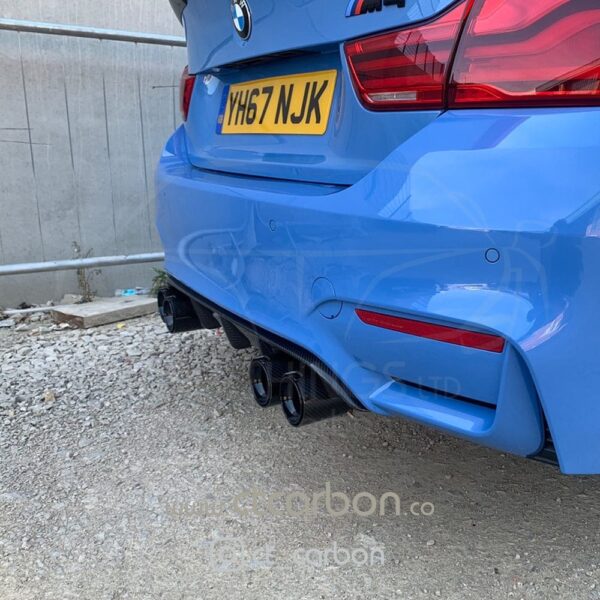 BMW M2/M3/M4/M5 F10/F80/F82/F83/F87 CARBON FIBRE EXHAUST TIPS - BLACK X4