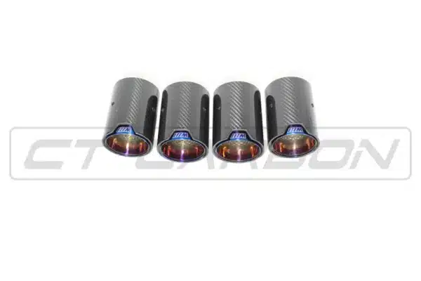 BMW M2/M3/M4/M5 F10/F80/F82/F83/F87 CARBON FIBRE EXHAUST TIPS - BURNT ENDS X4