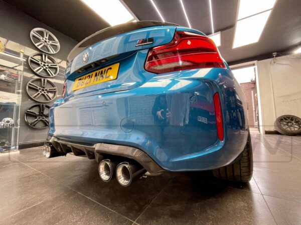 BMW M2/M3/M4/M5 F10/F80/F82/F83/F87 CARBON FIBRE EXHAUST TIPS - CHROME X4