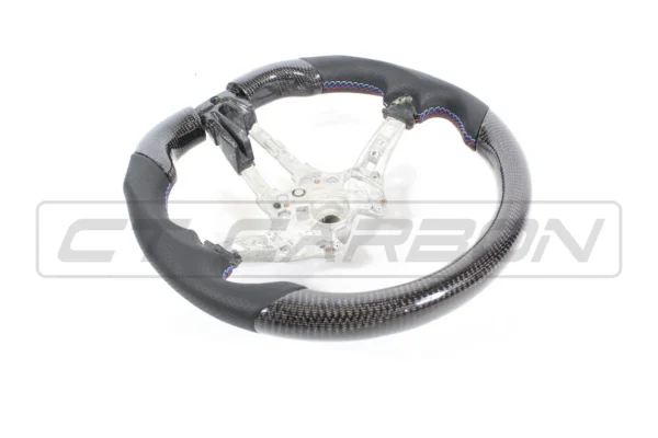 BMW FXX CARBON FIBRE / LEATHER FLAT BOTTOM STEERING WHEEL