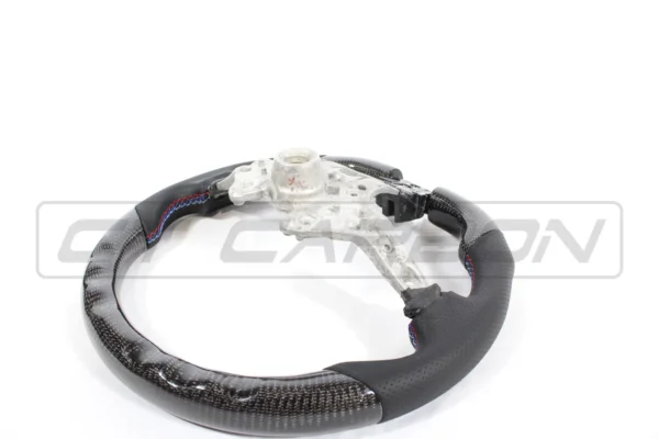 BMW FXX CARBON FIBRE / LEATHER FLAT BOTTOM STEERING WHEEL