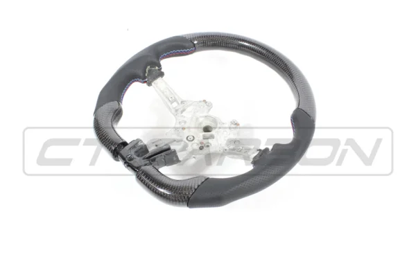 BMW FXX CARBON FIBRE / LEATHER FLAT BOTTOM STEERING WHEEL