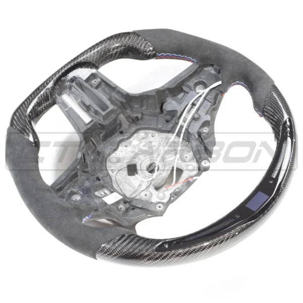 BMW GXX CARBON FIBRE / ALCANTARA LED FLAT BOTTOM STEERING WHEEL