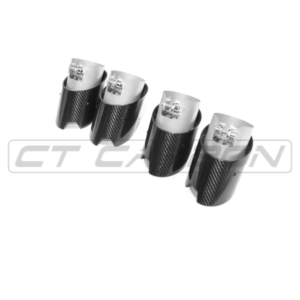 BMW M2, M3, M4 G87/G80/G81/G82/G83 CARBON EXHAUST TIPS - STAINLESS (SET OF 4)