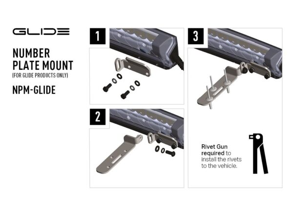 Lazer Number Plate Mount - For Glide NPM-GLIDE