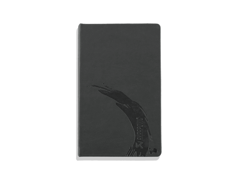 Akrapovič Notebook Black Mini - OPSHOLDERS Akrapovič Notebook Black Mini